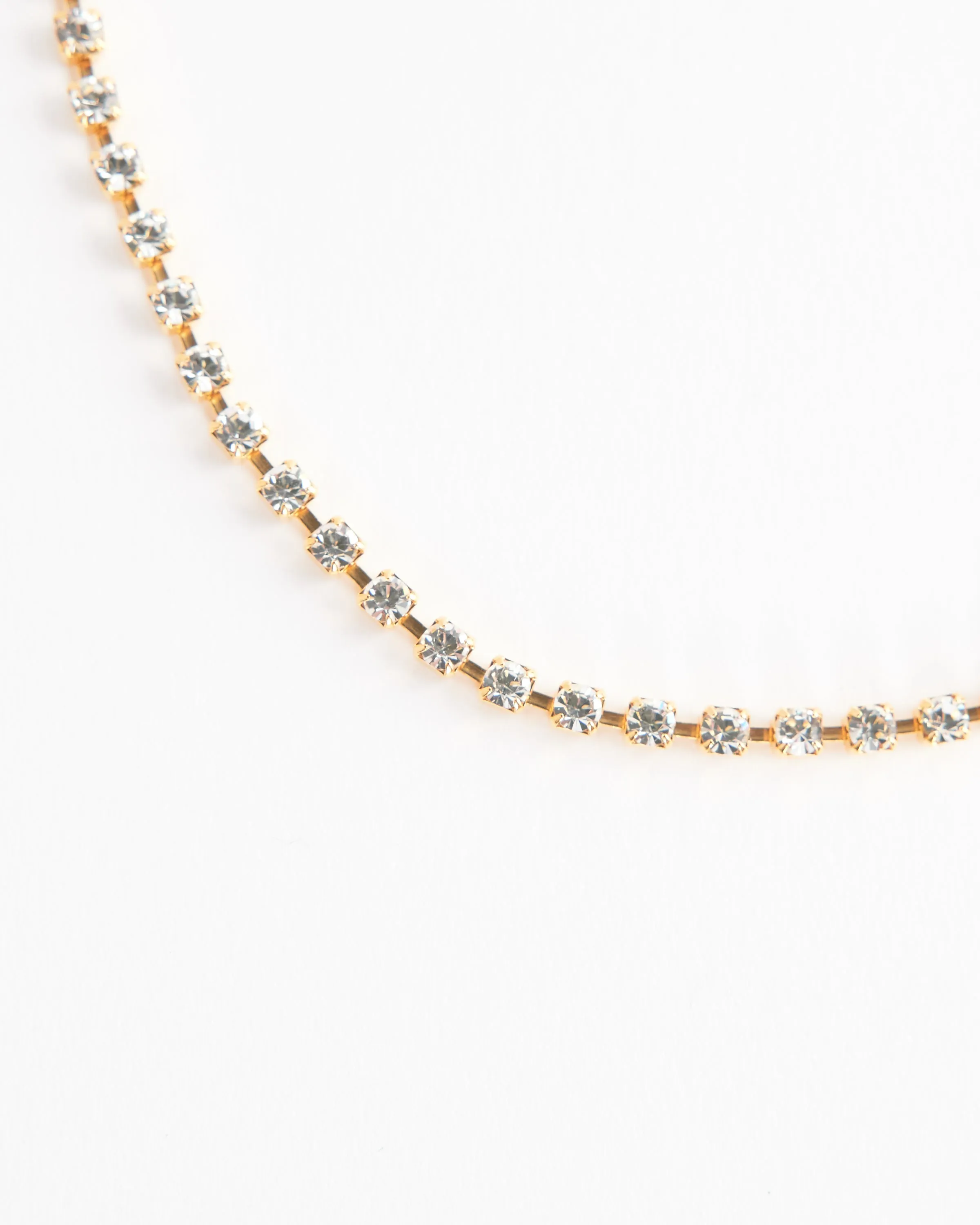 Crystal Choker Necklace in 18k Gold Vermeil