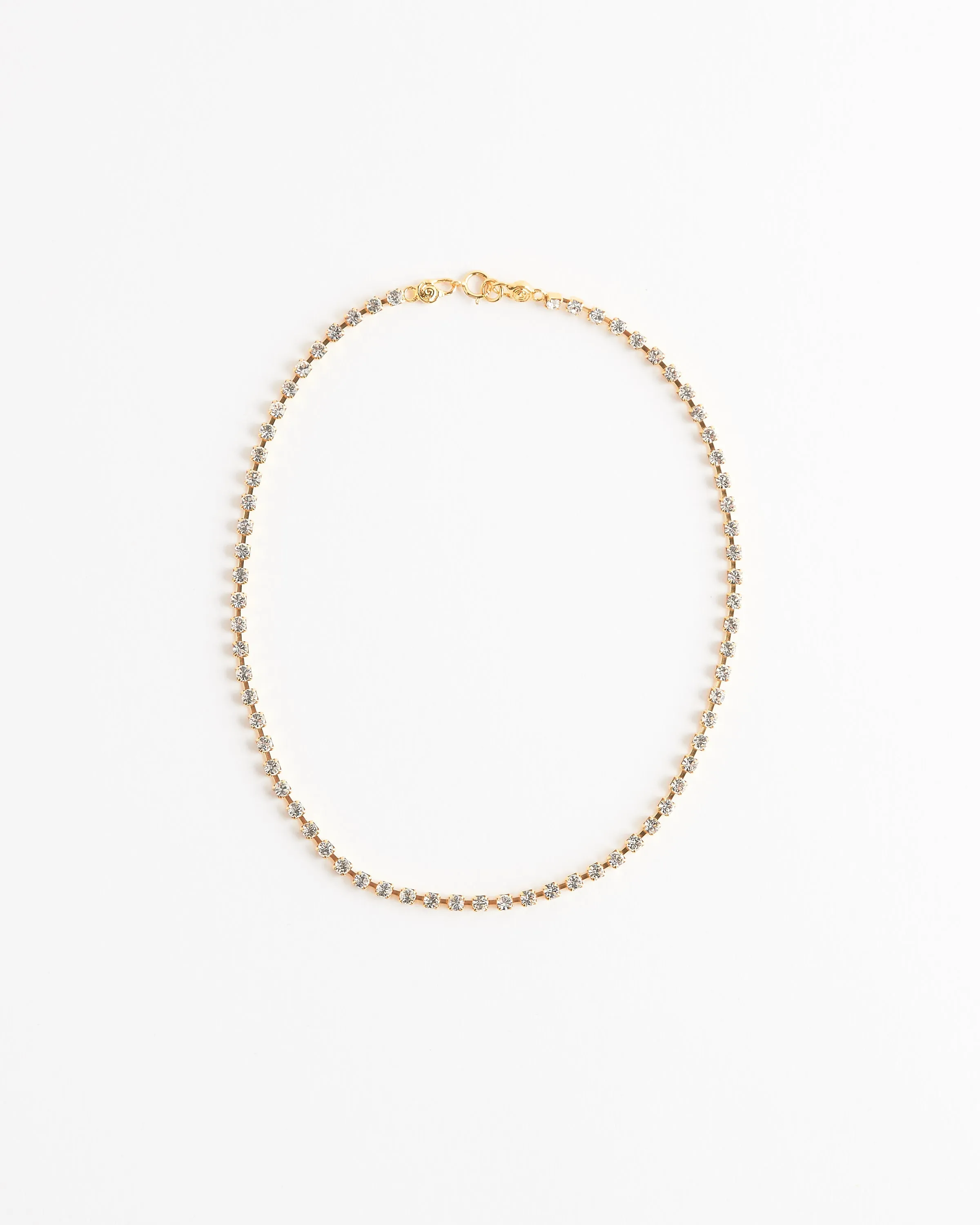 Crystal Choker Necklace in 18k Gold Vermeil