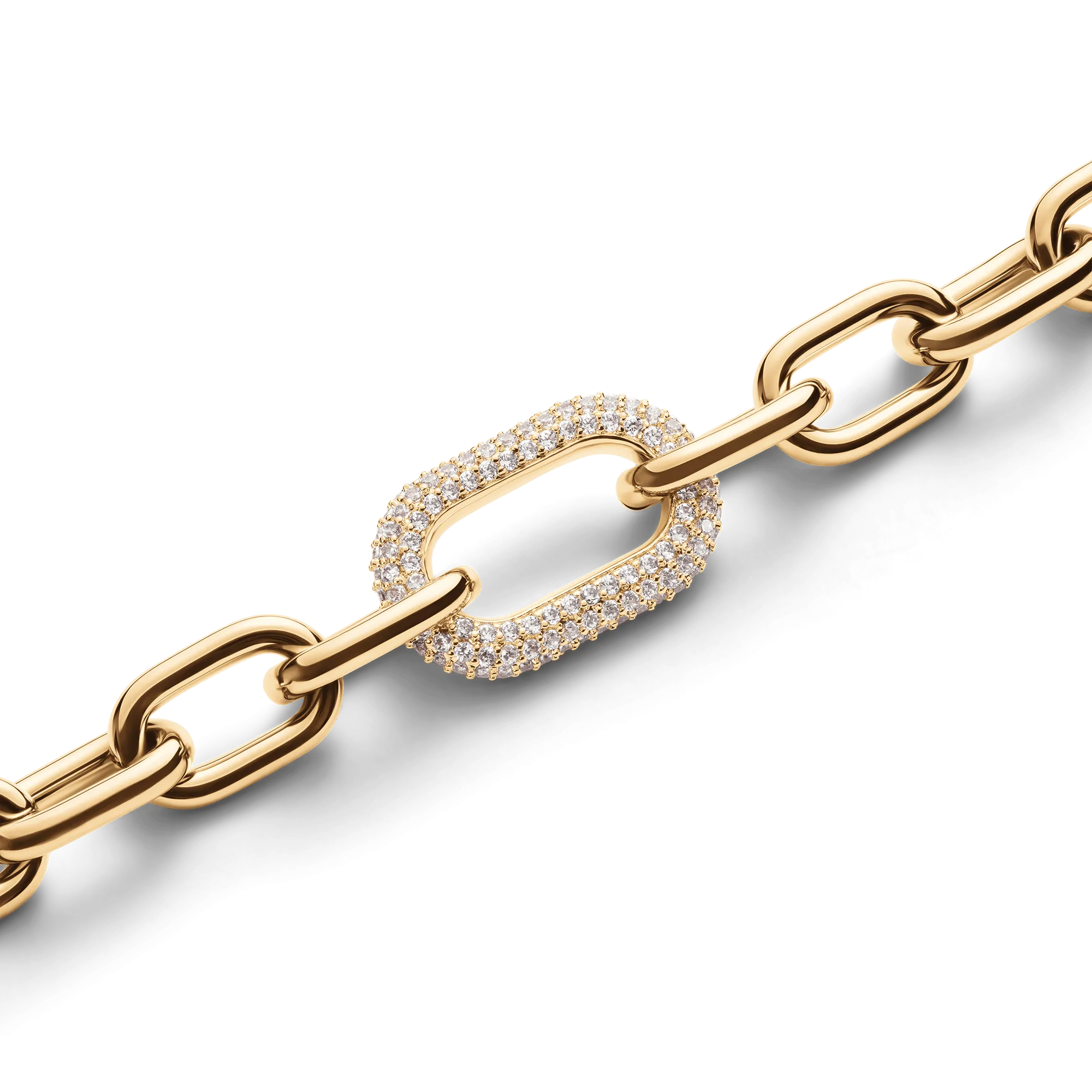 Crystal Link Bracelet Gold