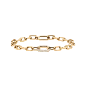 Crystal Link Bracelet Gold