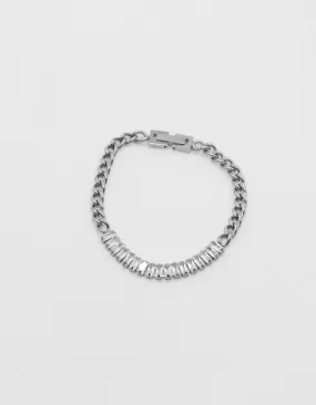 Cubic Zirconia Chain Bracelet - Silver