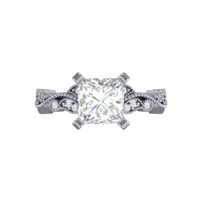 Cubic Zirconia Engagement Ring- Customer Designed Style 6039