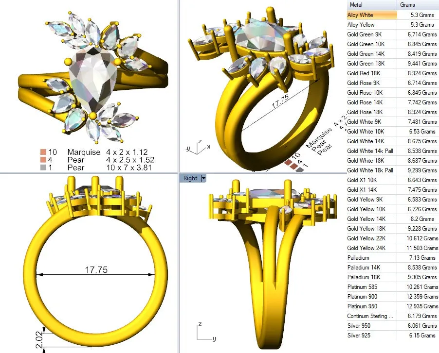 Cubic Zirconia Engagement Ring- Customer Designed Style 6361