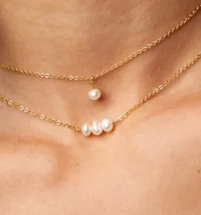 Dainty Pearl Choker Necklace