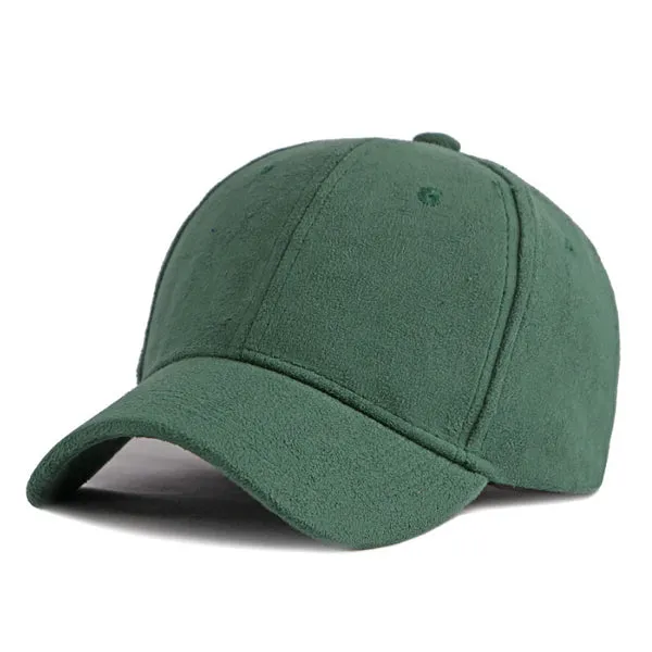 Dark Green Classic Suede Baseball Cap 墨綠色經典麂皮絨棒球帽 KCHT2325a