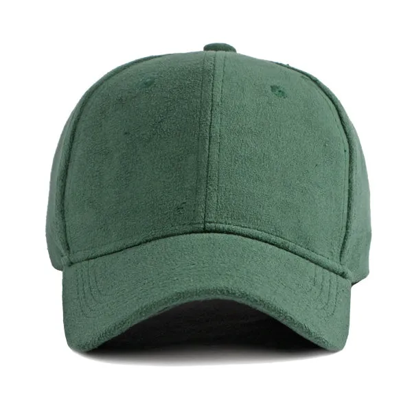 Dark Green Classic Suede Baseball Cap 墨綠色經典麂皮絨棒球帽 KCHT2325a
