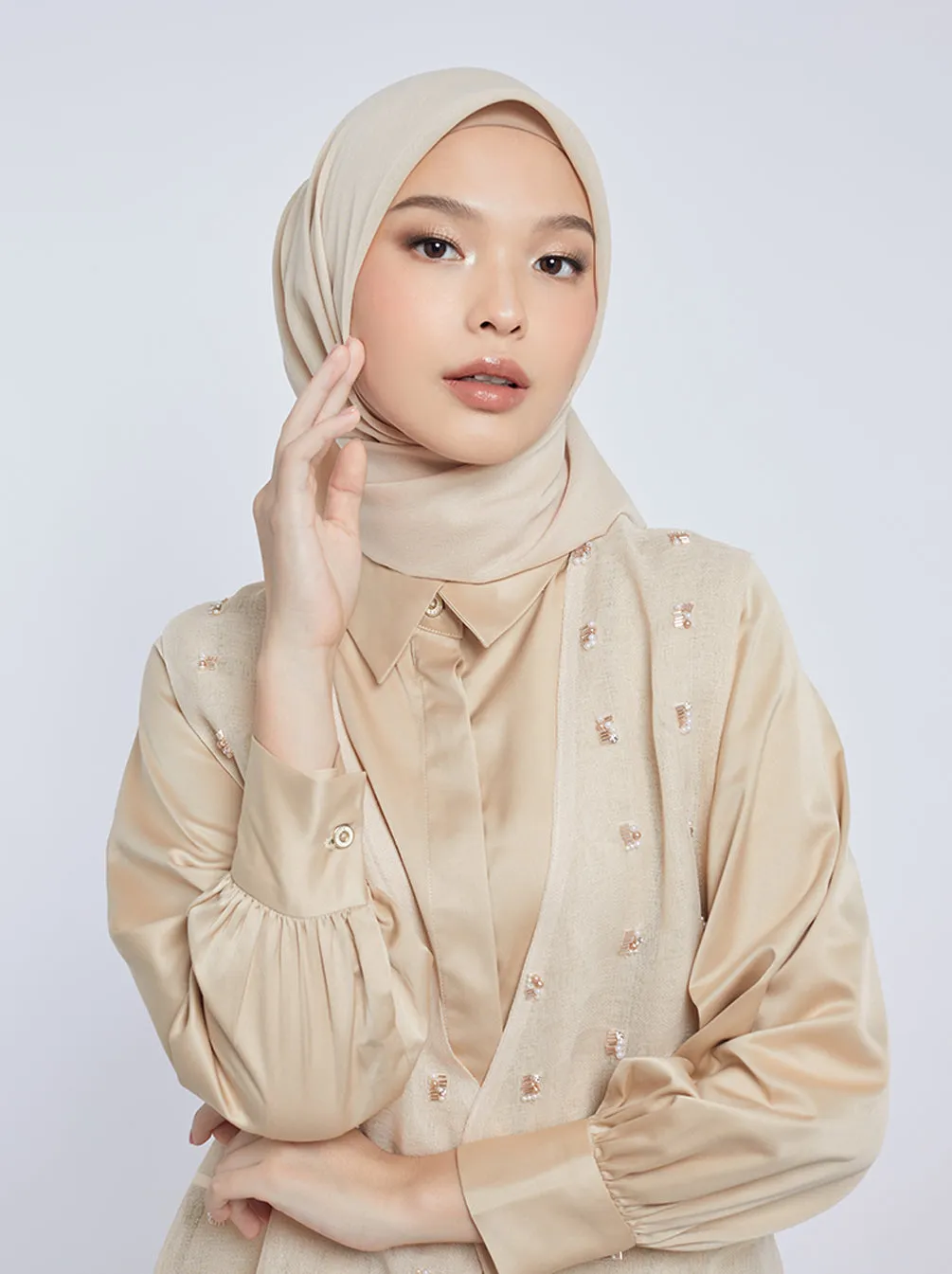 DELICATE PARIS SCARF PLAIN CREME
