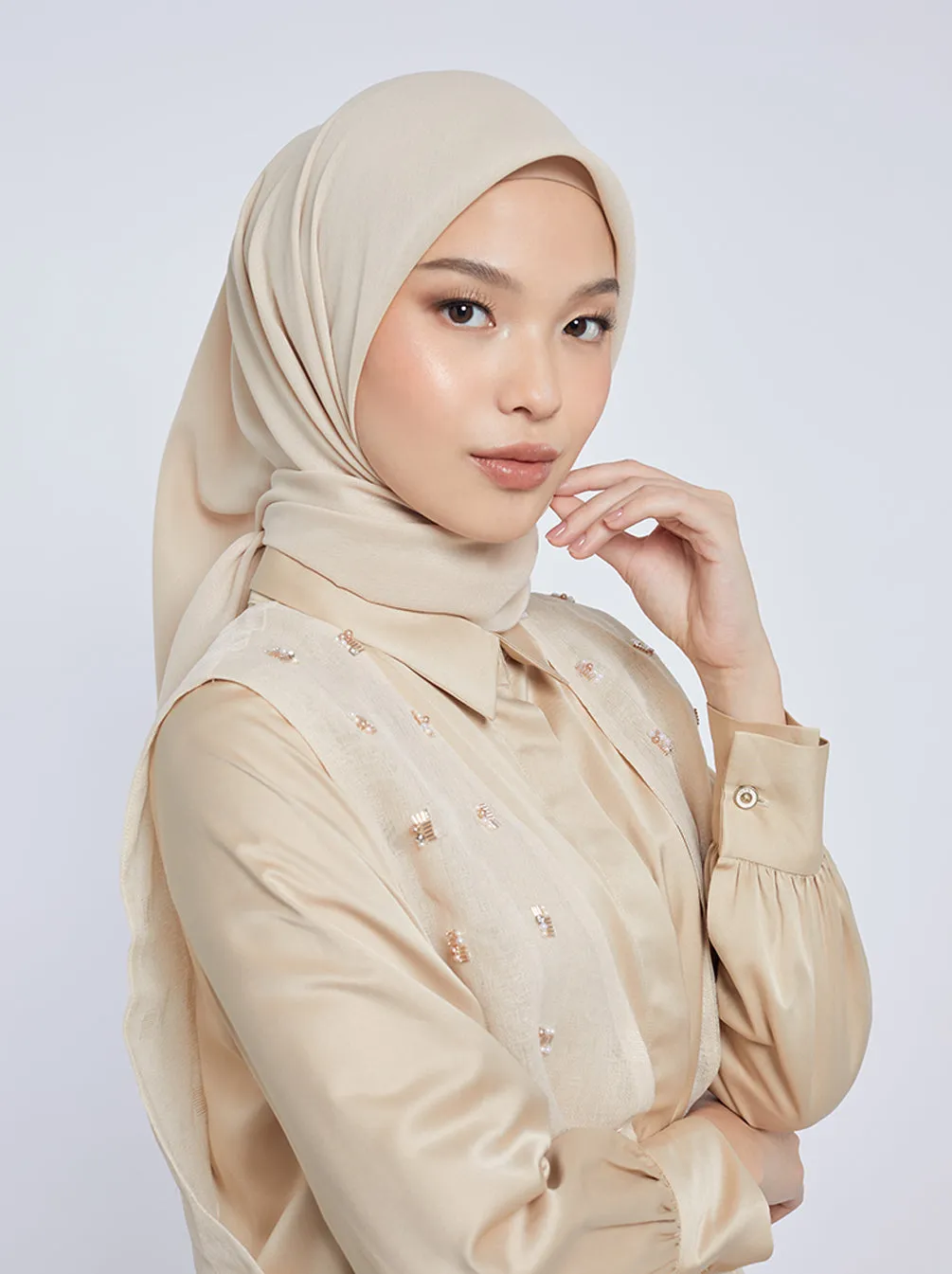 DELICATE PARIS SCARF PLAIN CREME