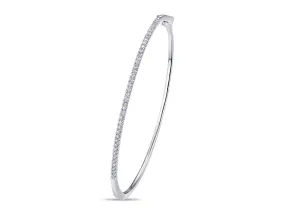 Diamond Bangle Bracelet in 14K White Gold
