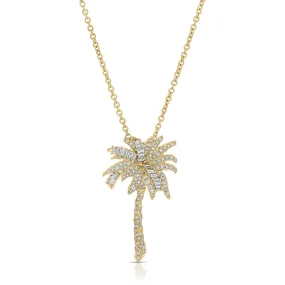 DIAMOND PALM TREE PENDANT