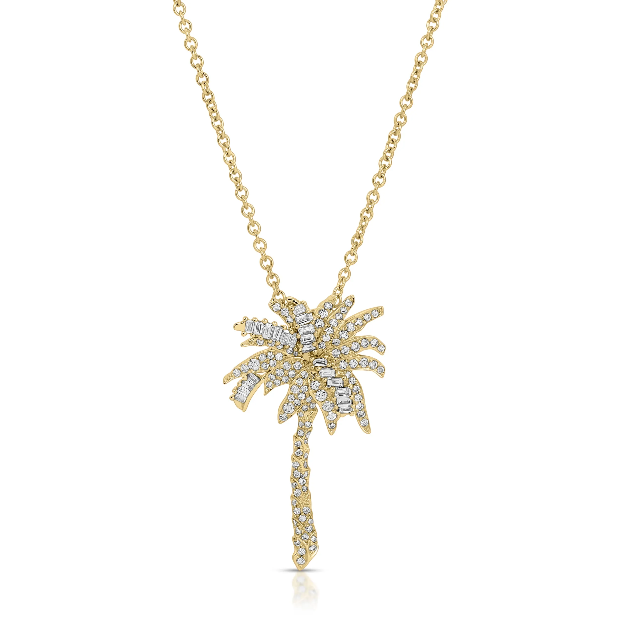 DIAMOND PALM TREE PENDANT