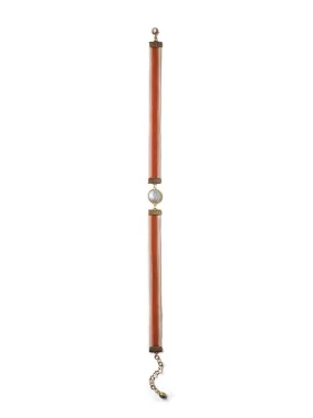Drusilla Choker Necklace In Orange and Pink With Coin Pearl #N10N