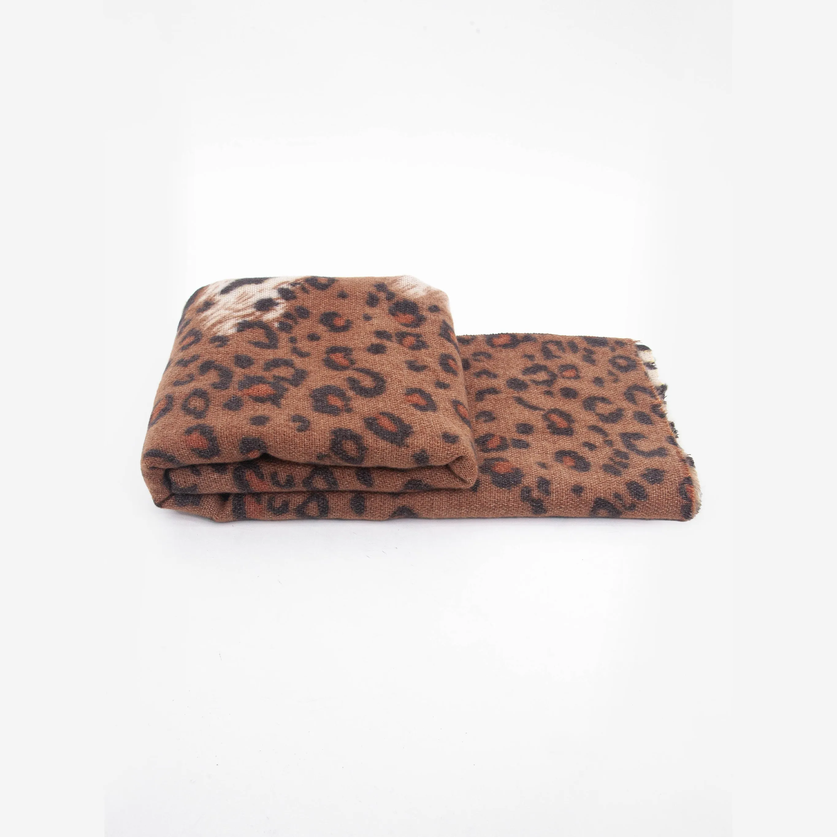 Elsa Midweight Scarf - Neutral, Contrasting Animal
