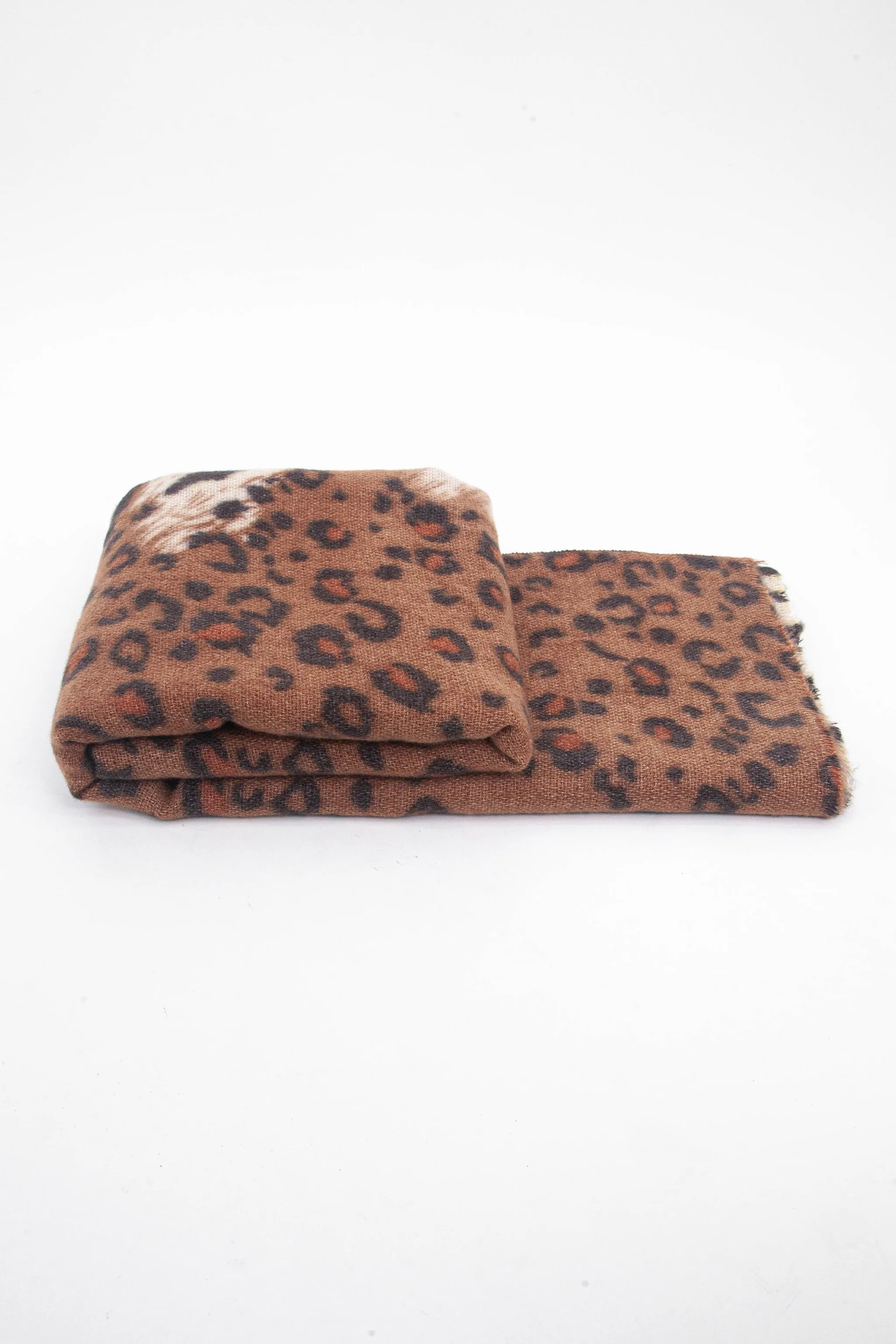 Elsa Midweight Scarf - Neutral, Contrasting Animal