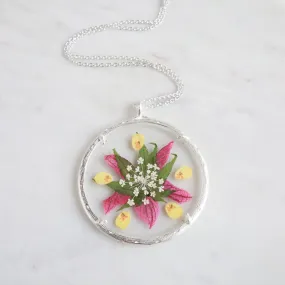 Extra Large Mandala Necklace - Recycled Sterling Silver