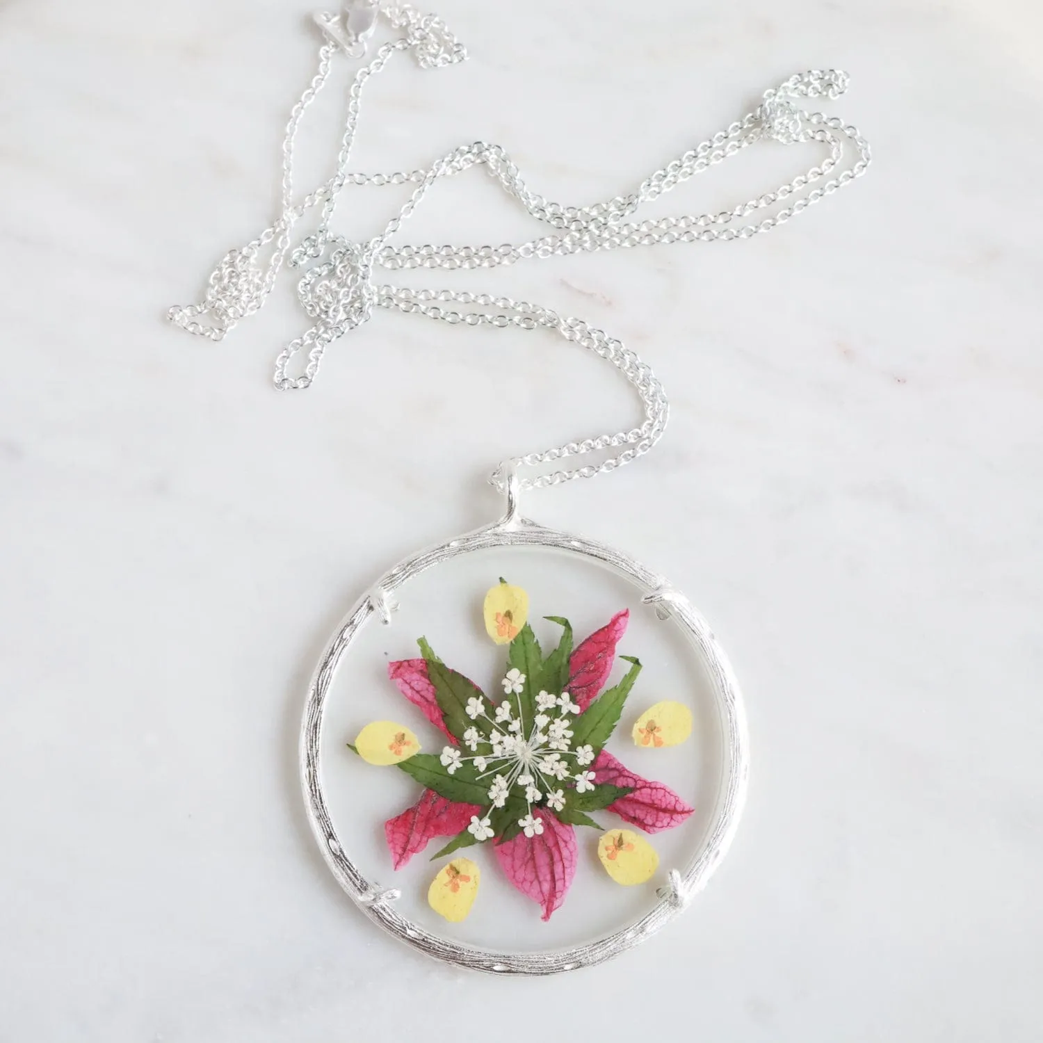 Extra Large Mandala Necklace - Recycled Sterling Silver
