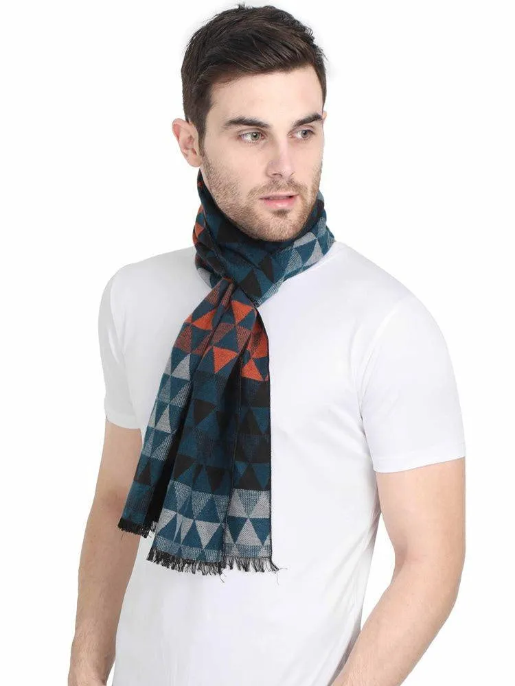 FabSeasons Green Men's Casual Checkered Acrylic Woolen Muffler