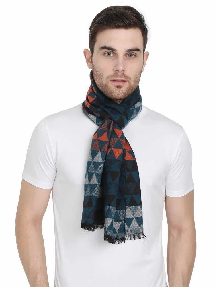 FabSeasons Green Men's Casual Checkered Acrylic Woolen Muffler