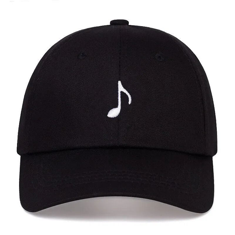 Fashion cotton baseball cap hip-hop hat musical note embroidery wild golf caps summer sun hats dad hat snapback hats gorras