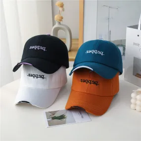 Fashion Women Baseball Cap Kpop Style Letter Embroidery Holes Cap For Women High Quality Female Streetwear Outdoor Hat