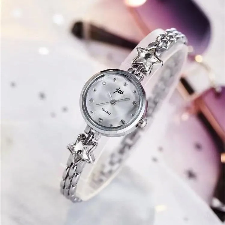 Fashionable Simple Elegant Chain Steel Women's Watch Women's Learning Life Waterproof Korean Style