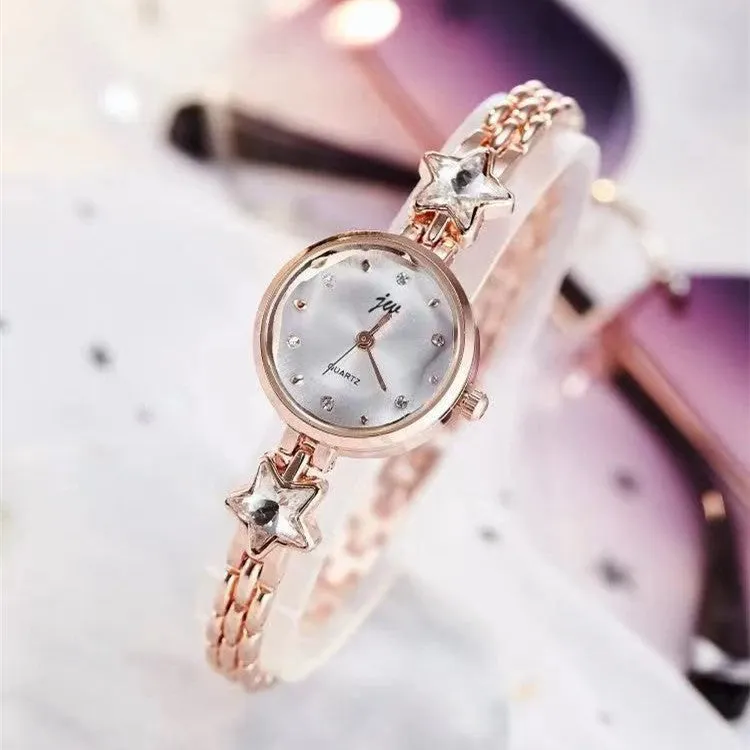 Fashionable Simple Elegant Chain Steel Women's Watch Women's Learning Life Waterproof Korean Style