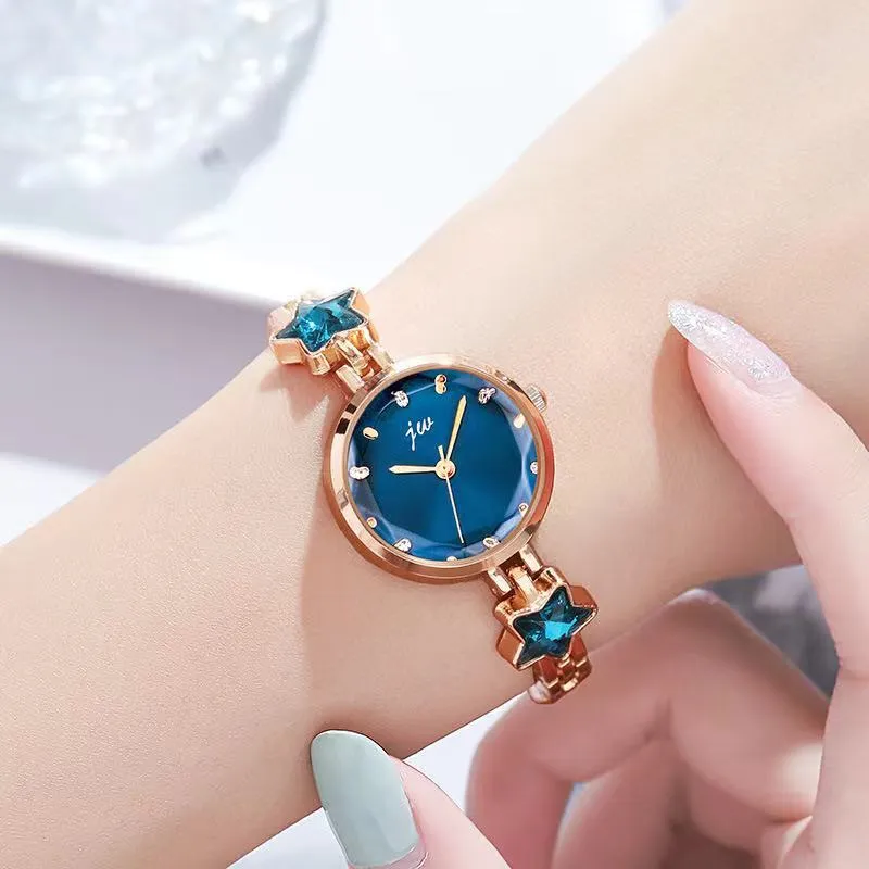 Fashionable Simple Elegant Chain Steel Women's Watch Women's Learning Life Waterproof Korean Style