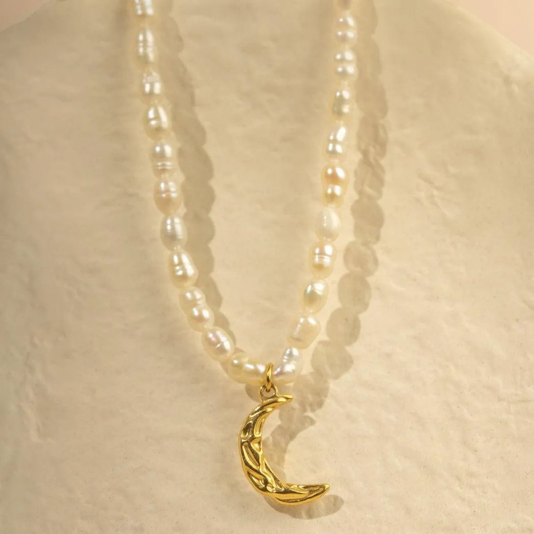 Freshwater Pearl Moon Choker