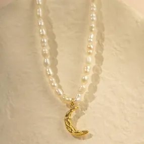 Freshwater Pearl Moon Choker