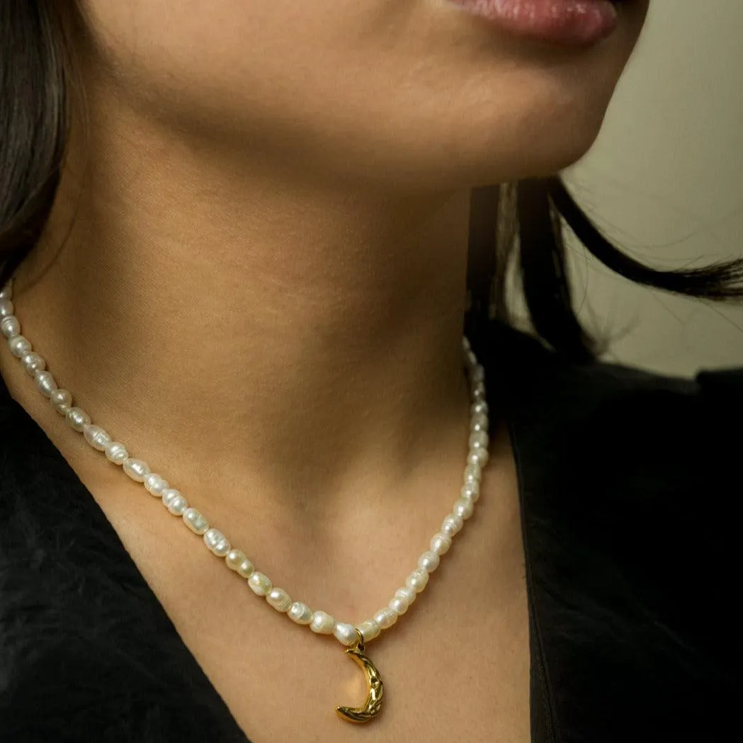 Freshwater Pearl Moon Choker