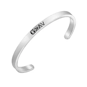 God is Greater Than The Highs and Lows <br> Inspirational Bracelet (Cuff)