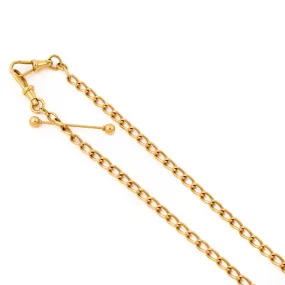Gold Antique Lanyard Watch Chain
