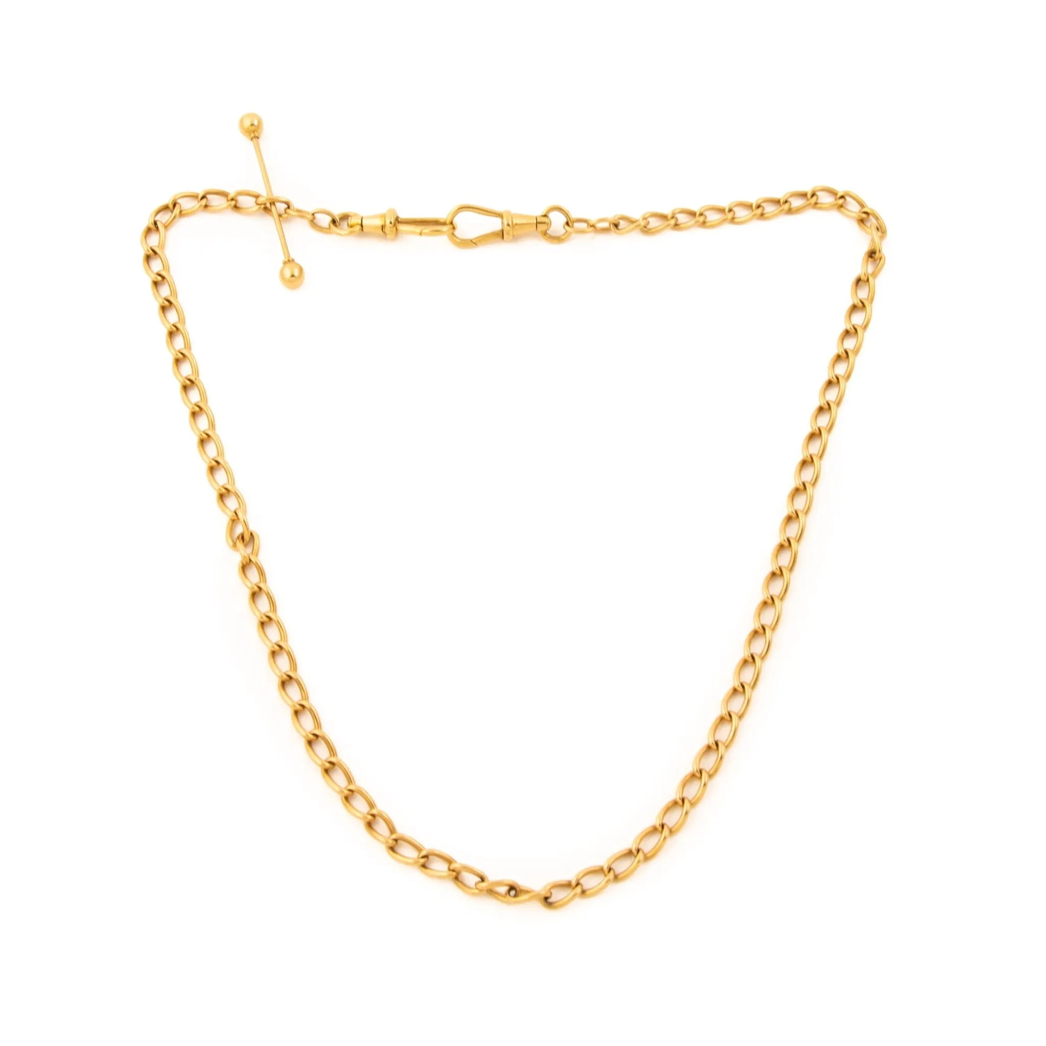 Gold Antique Lanyard Watch Chain