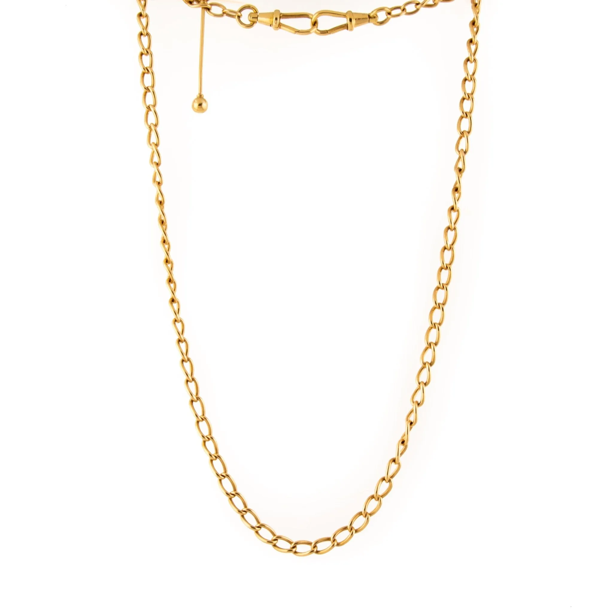 Gold Antique Lanyard Watch Chain