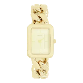 Gold coloured OOZOO watch with gold coloured chain bracelet - C11273