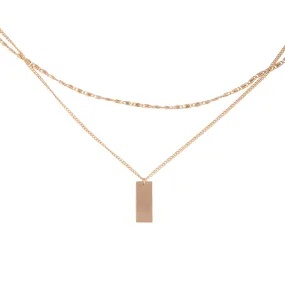 Gold Mixed Chain Shape Choker Necklace