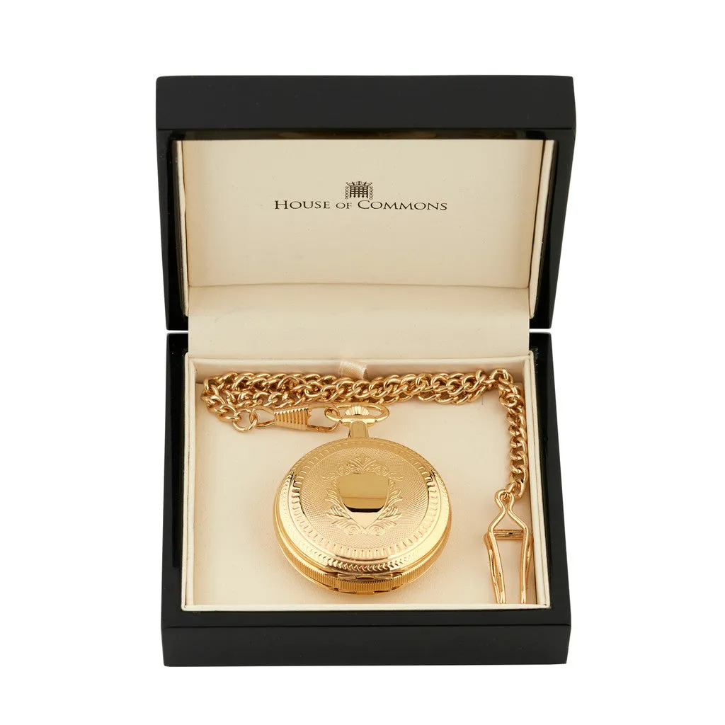 Gold Plated Full Hunter Pocket Watch