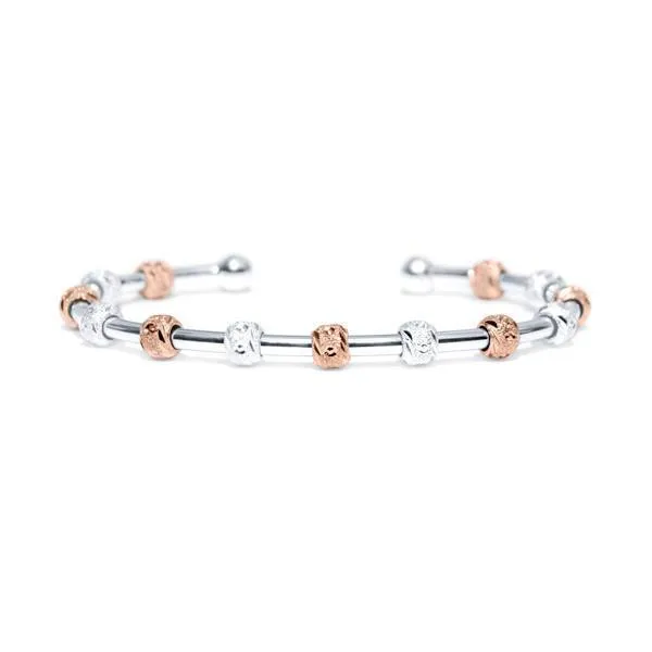 Golf Goddess Two-Tone Silver and Rose Gold Stroke Counter Bracelet