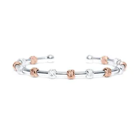 Golf Goddess Two-Tone Silver and Rose Gold Stroke Counter Bracelet