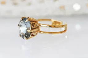 GREY CRYSTAL RING