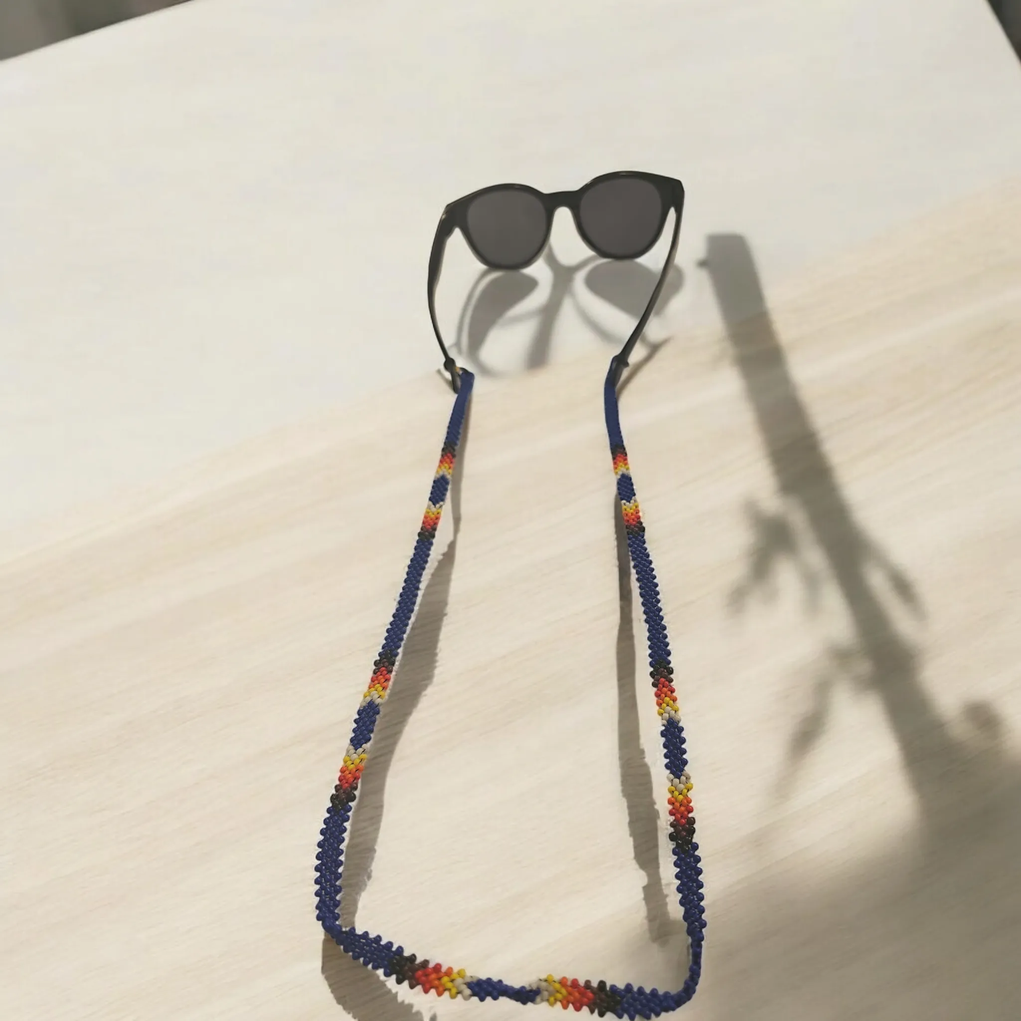 Handmade glasses  chain ( Indigo )
