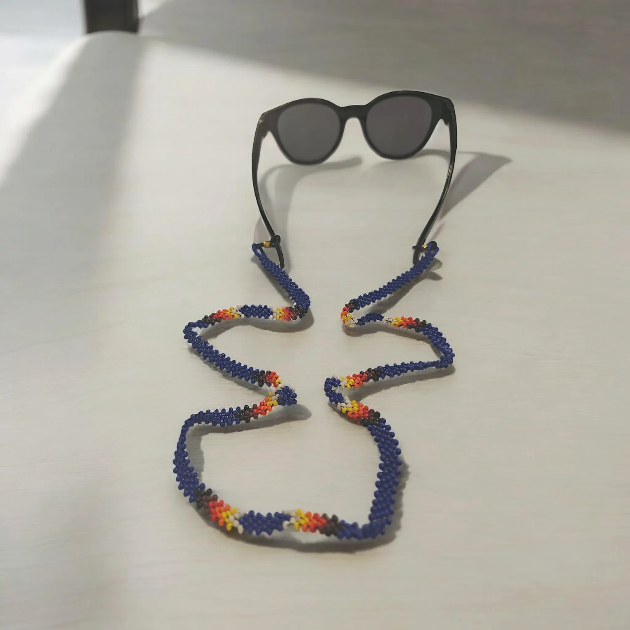 Handmade glasses  chain ( Indigo )