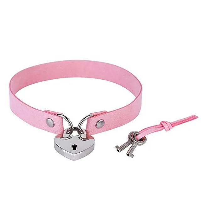 Harajuku Heart Key locker Collar SD00527