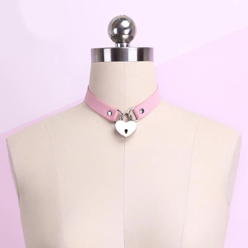 Harajuku Heart Key locker Collar SD00527