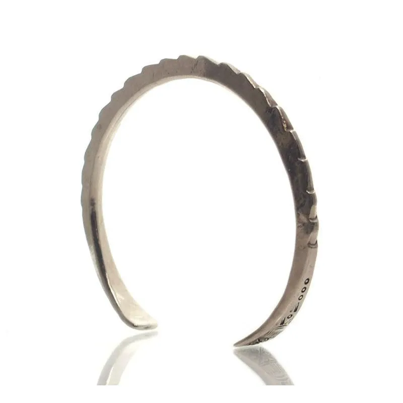 Hmong 95% Pure Silver Hand Finished Cuff -4