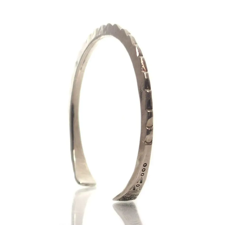 Hmong 95% Pure Silver Hand Finished Cuff -4