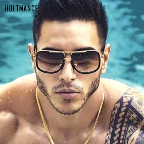 HOLTMANCE   Retro Square Frame Sunglasses for Men
