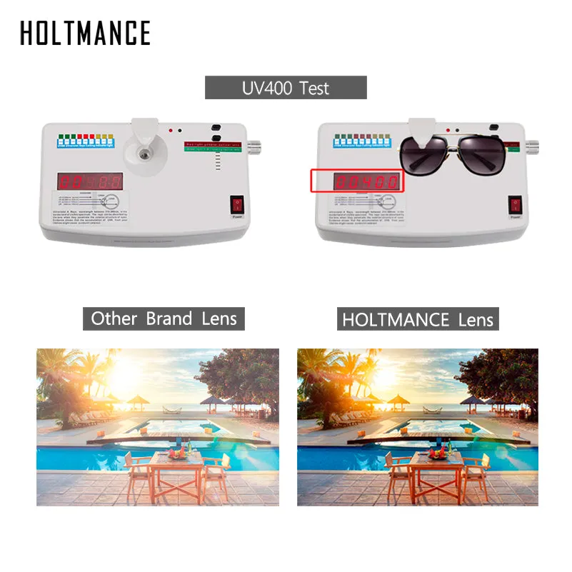 HOLTMANCE   Retro Square Frame Sunglasses for Men