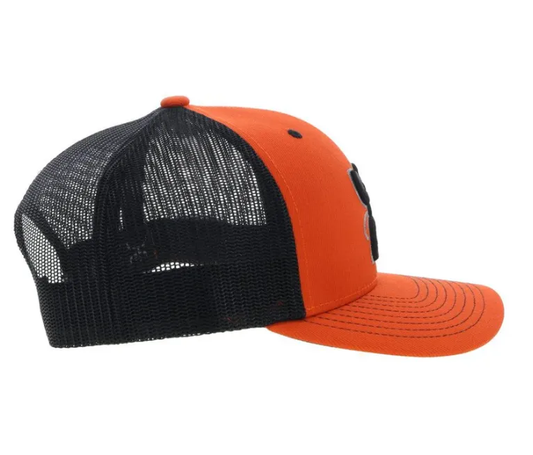 Hooey ARC Orange & Black Trucker Snapback Hat 2221T-ORBK