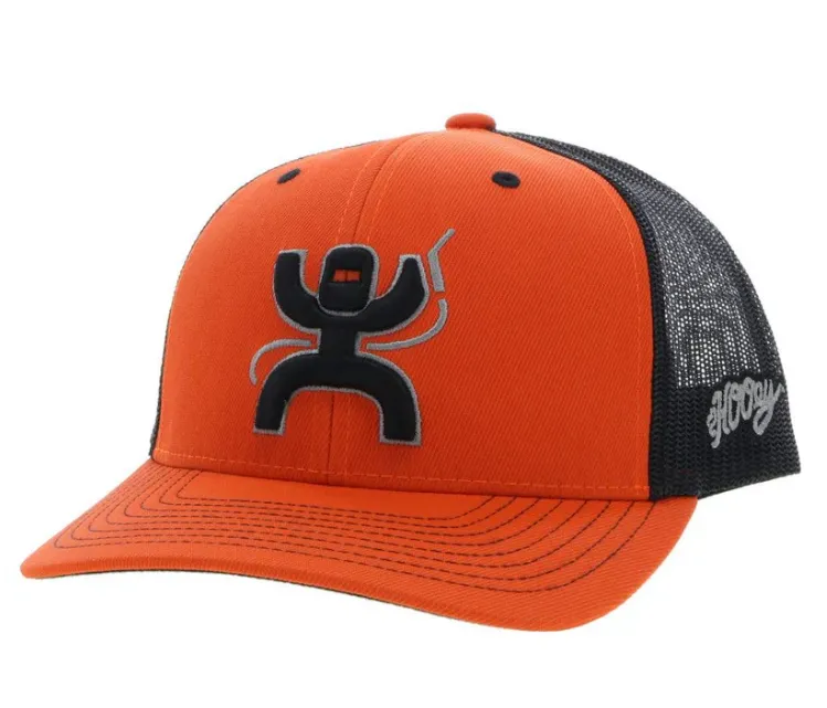Hooey ARC Orange & Black Trucker Snapback Hat 2221T-ORBK